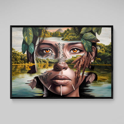 Woman Face Portrait Canvas - Luxury Art Canvas