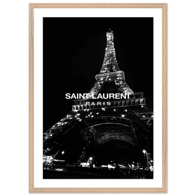 Yves Saint Laurent Paris Black and White Wall Art - Luxury Art Canvas