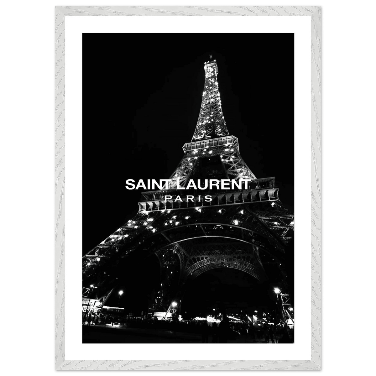 Yves Saint Laurent Paris Black and White Wall Art - Luxury Art Canvas