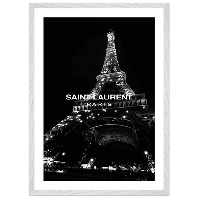 Yves Saint Laurent Paris Black and White Wall Art - Luxury Art Canvas