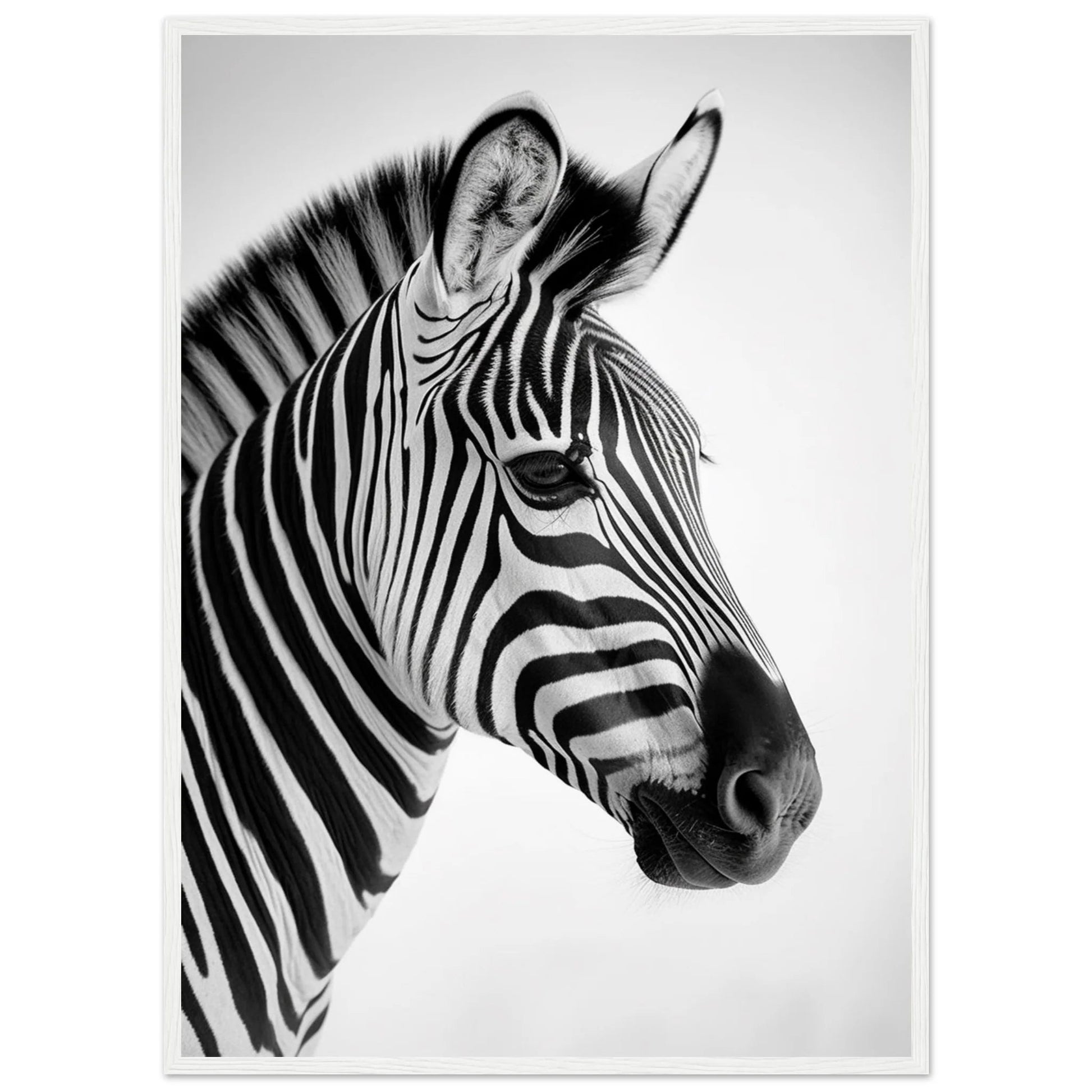 Zebra Black and White Wall Art - Luxury Art Canvas