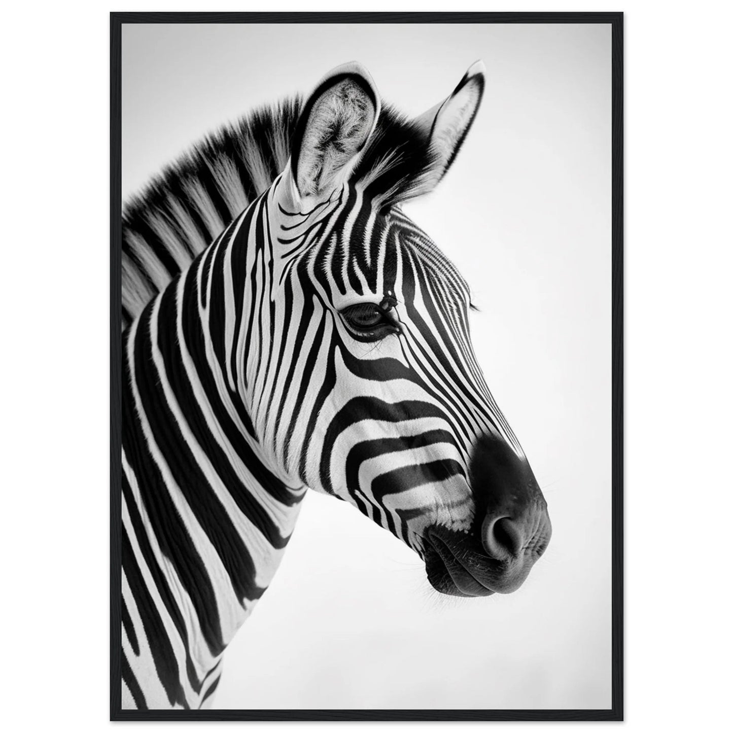 Zebra Black and White Wall Art - Luxury Art Canvas