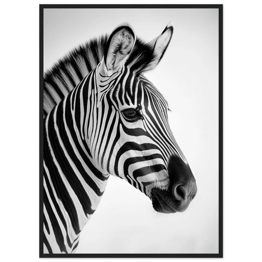 Zebra Black and White Wall Art - Luxury Art Canvas