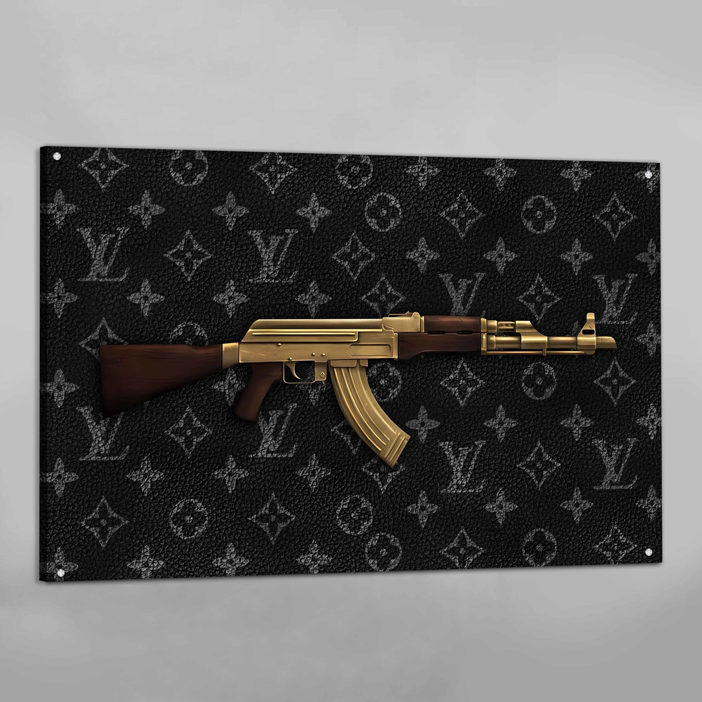 AK-47 Louis Vuitton Wall Art - Luxury Art Canvas