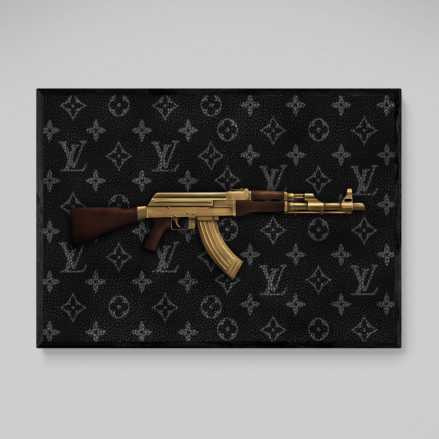 AK-47 Louis Vuitton Wall Art - Luxury Art Canvas