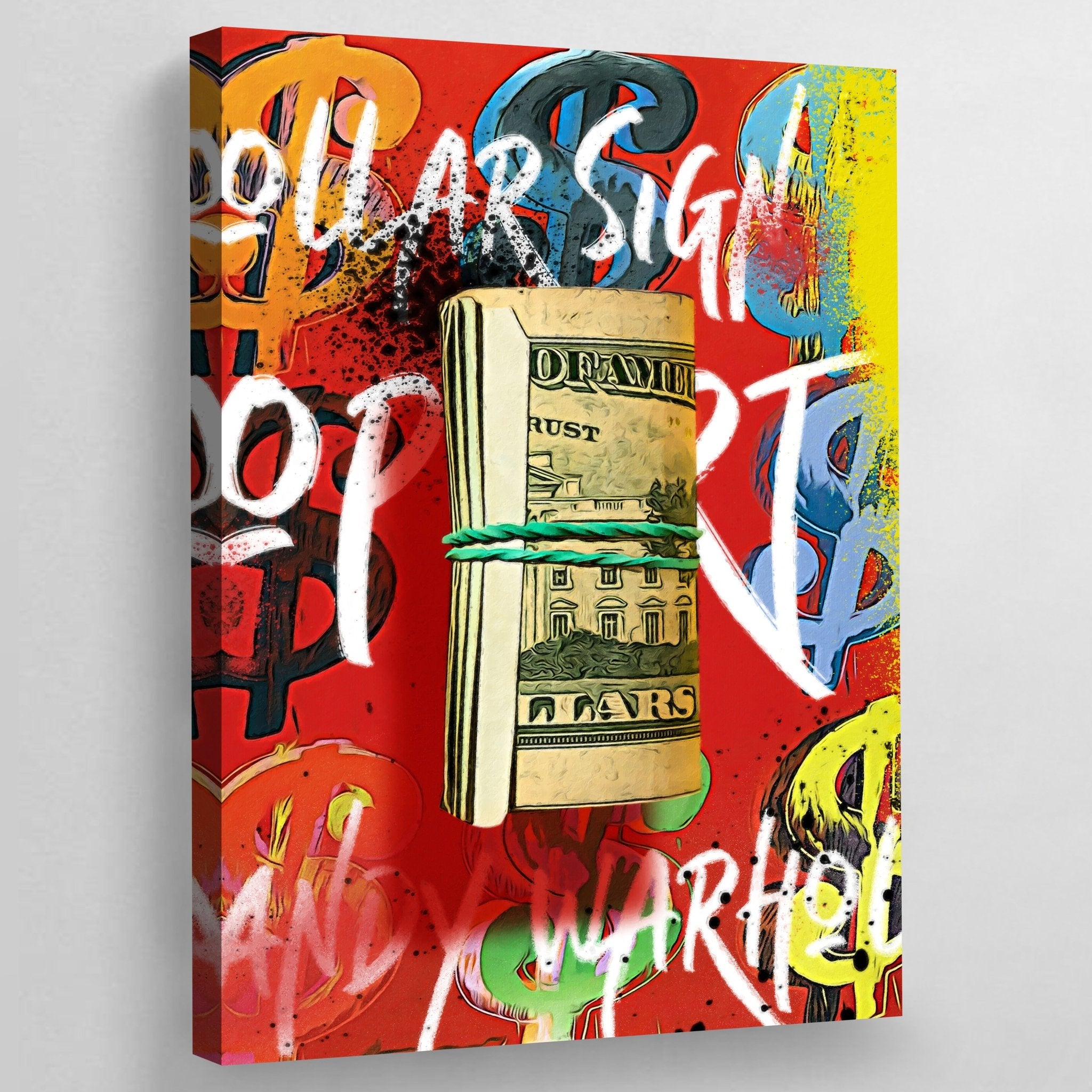 Andy Warhol Dollar Sign - Luxury Art Canvas