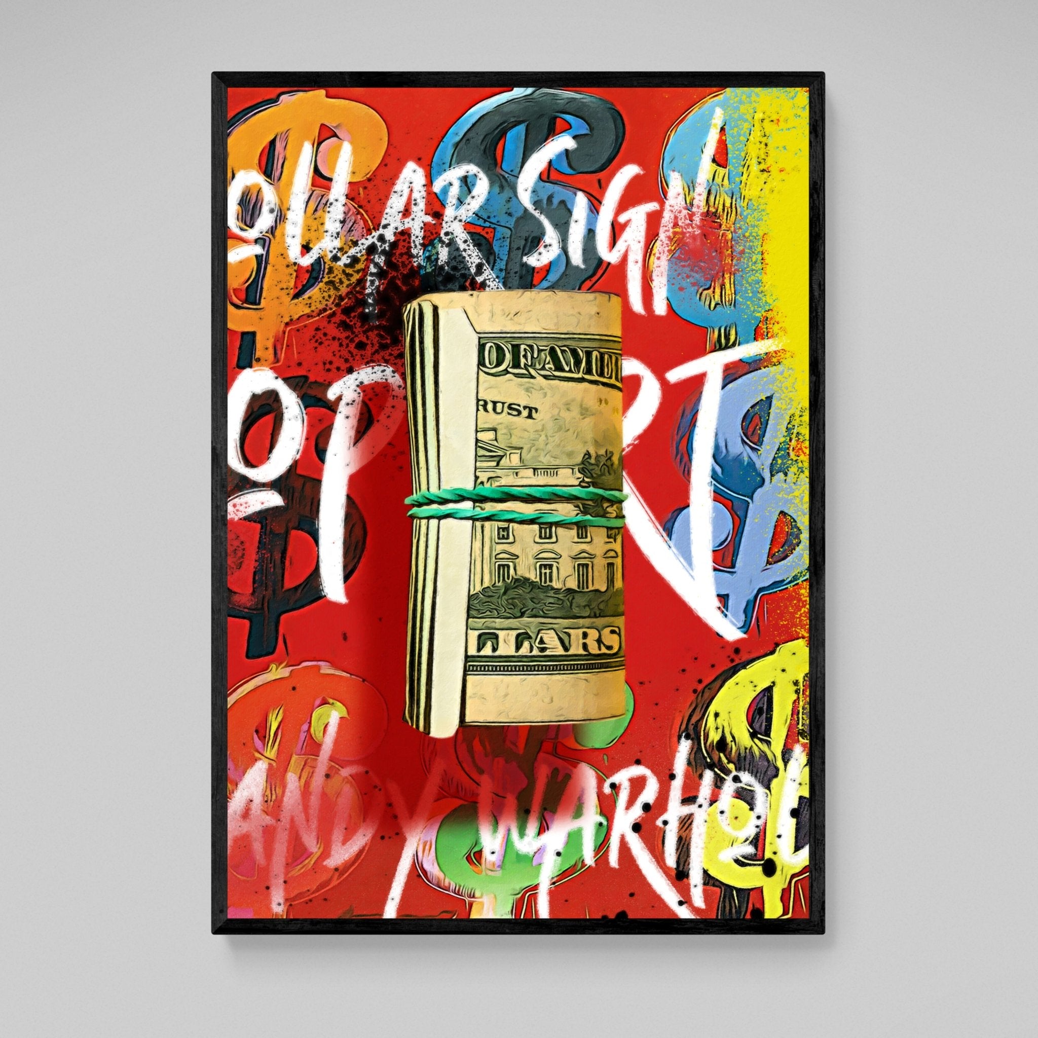 Andy Warhol Dollar Sign - Luxury Art Canvas
