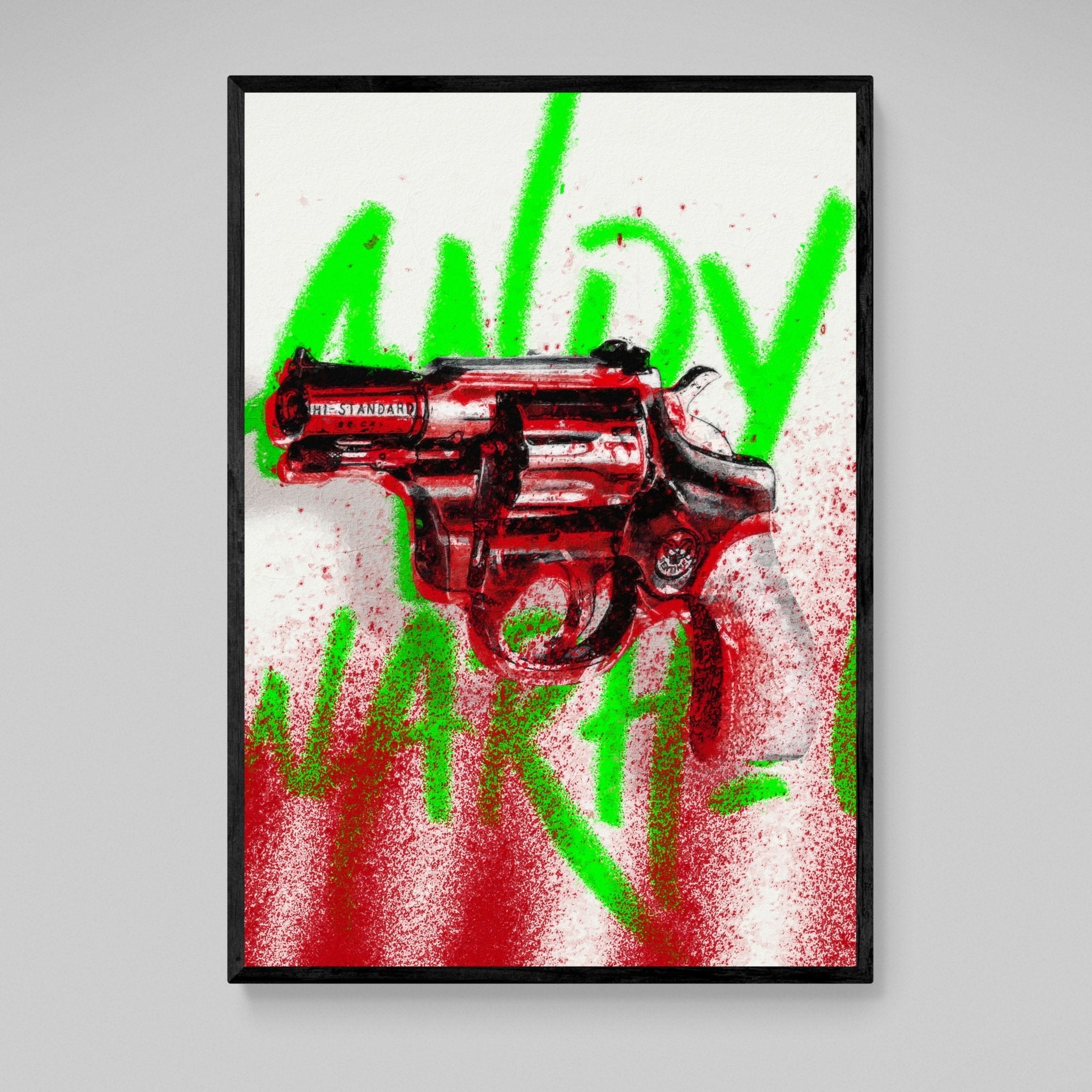 Andy Warhol Gun - Luxury Art Canvas
