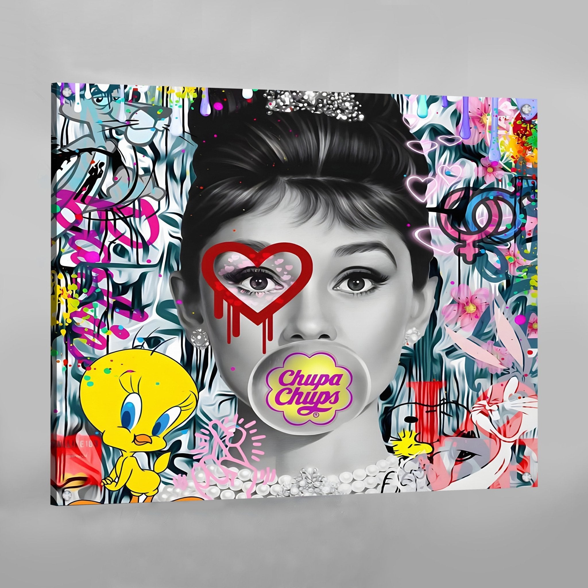 Audrey Hepburn Pop Art Canvas - Luxury Art Canvas