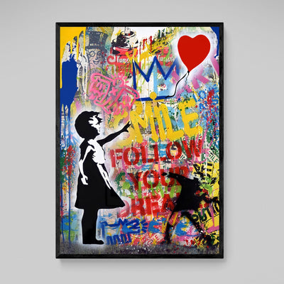 Banksy Girl With Balloon - Luxury Art Canvas