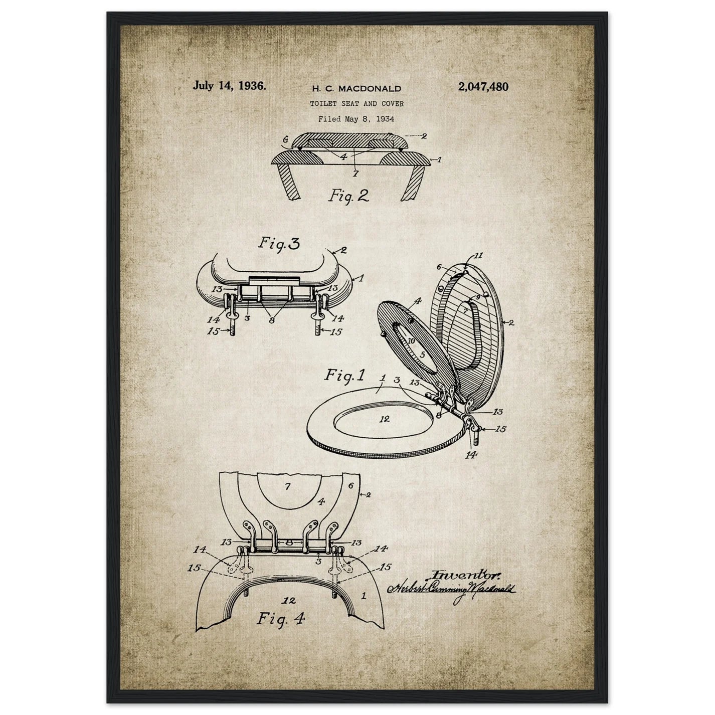 Bathroom Wall Art Vintage - Luxury Art Canvas