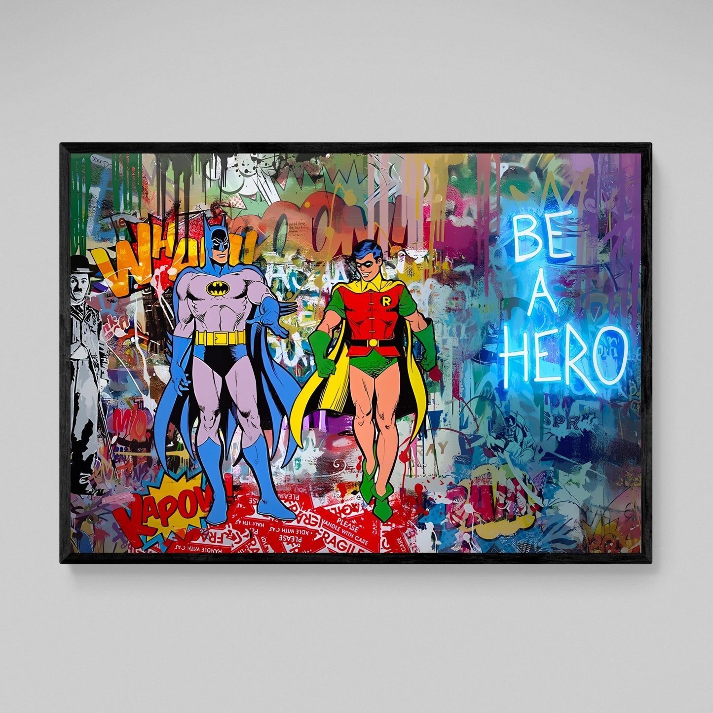 Be a Hero Graffiti Wall Art - Luxury Art Canvas