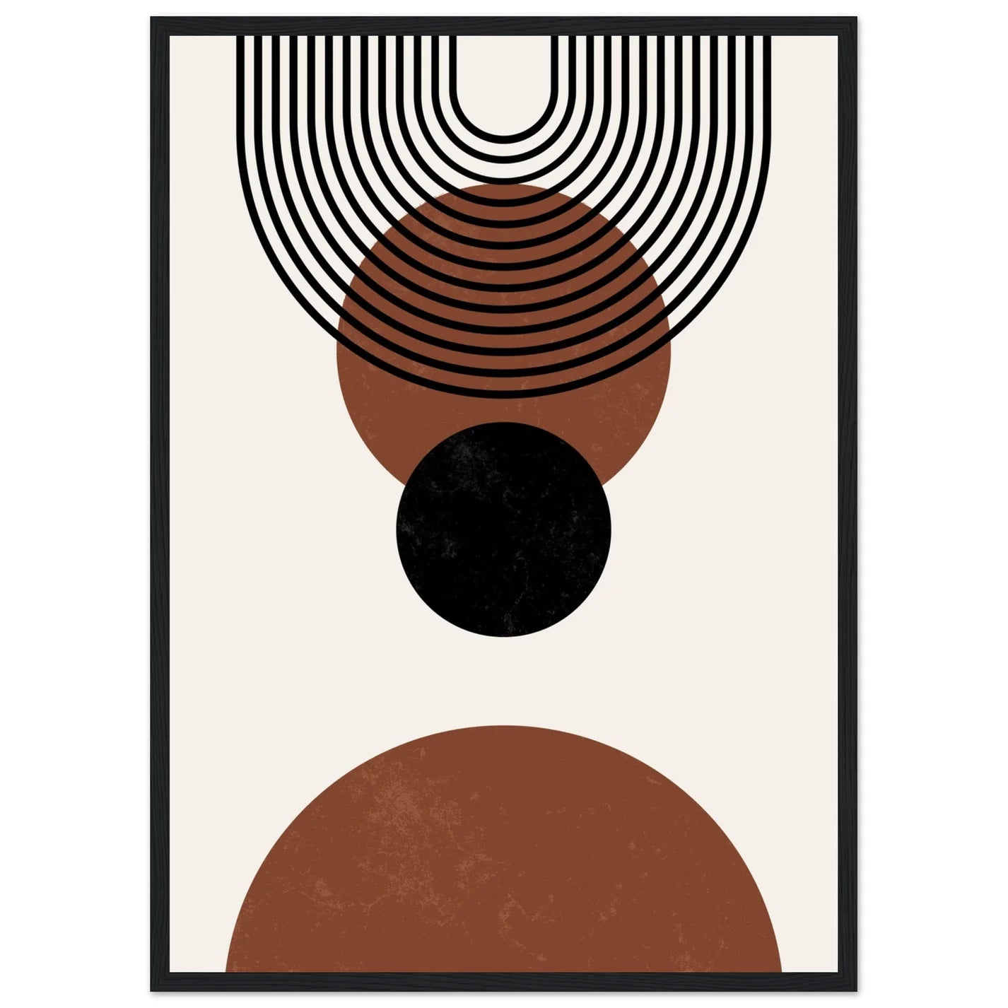 Black and Brown Minimalist Wall Art - Luxury Art Canvas