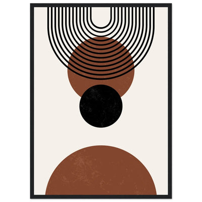 Black and Brown Minimalist Wall Art - Luxury Art Canvas