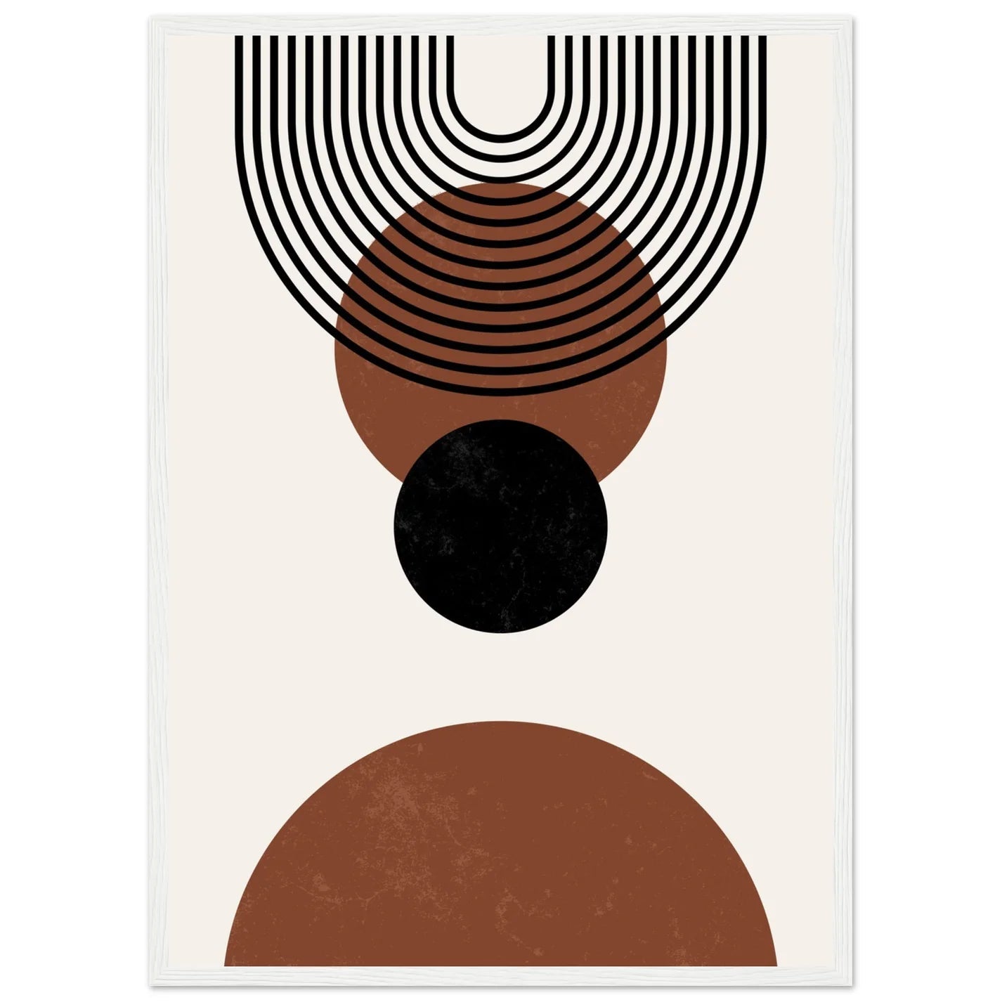 Black and Brown Minimalist Wall Art - Luxury Art Canvas