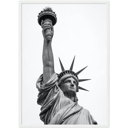 Black and White Statue of Liberty Wall Art - Luxury Art Canvas