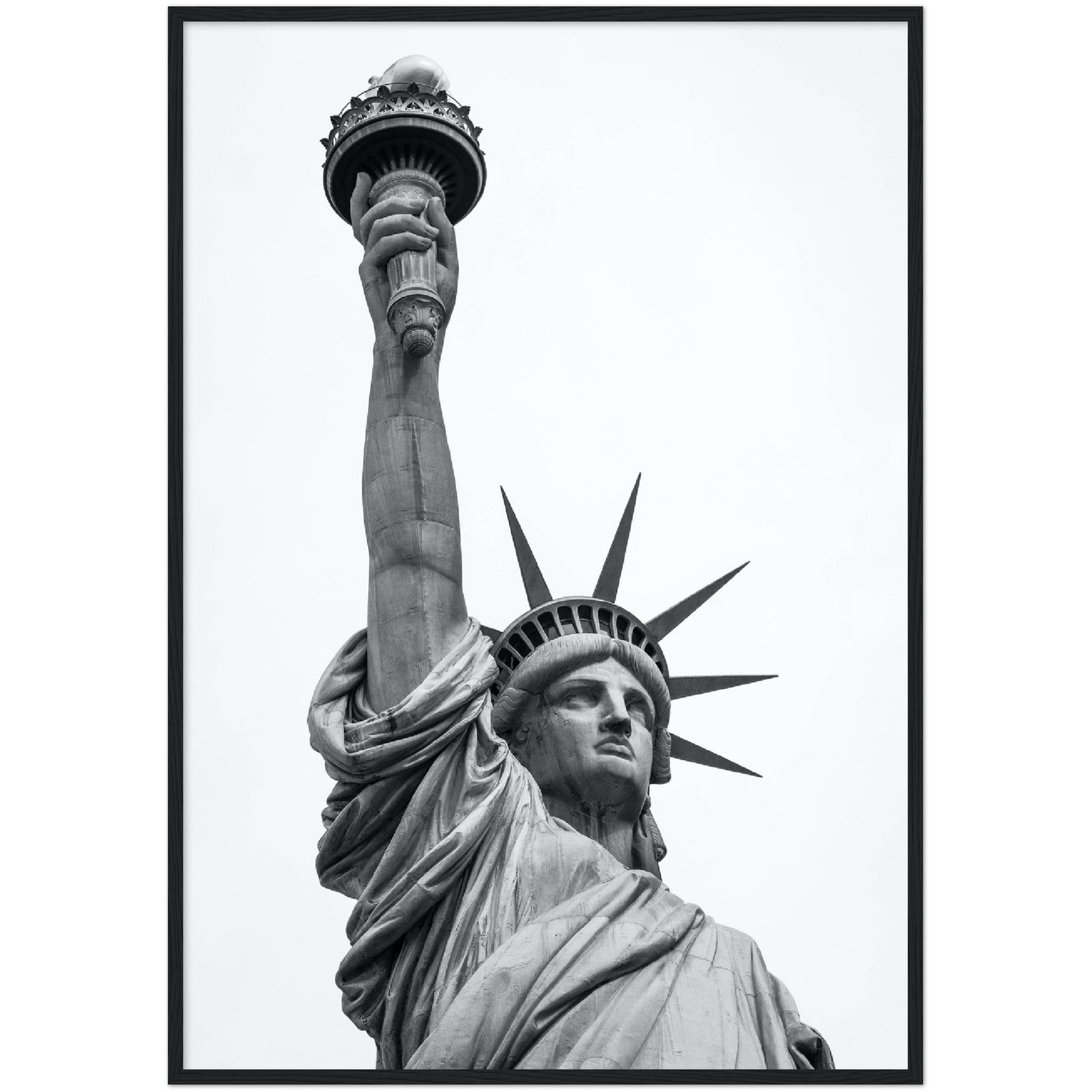 Black and White Statue of Liberty Wall Art - Luxury Art Canvas