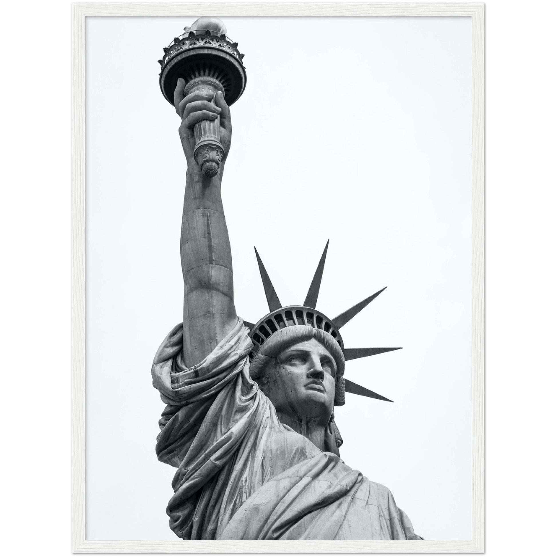 Black and White Statue of Liberty Wall Art - Luxury Art Canvas