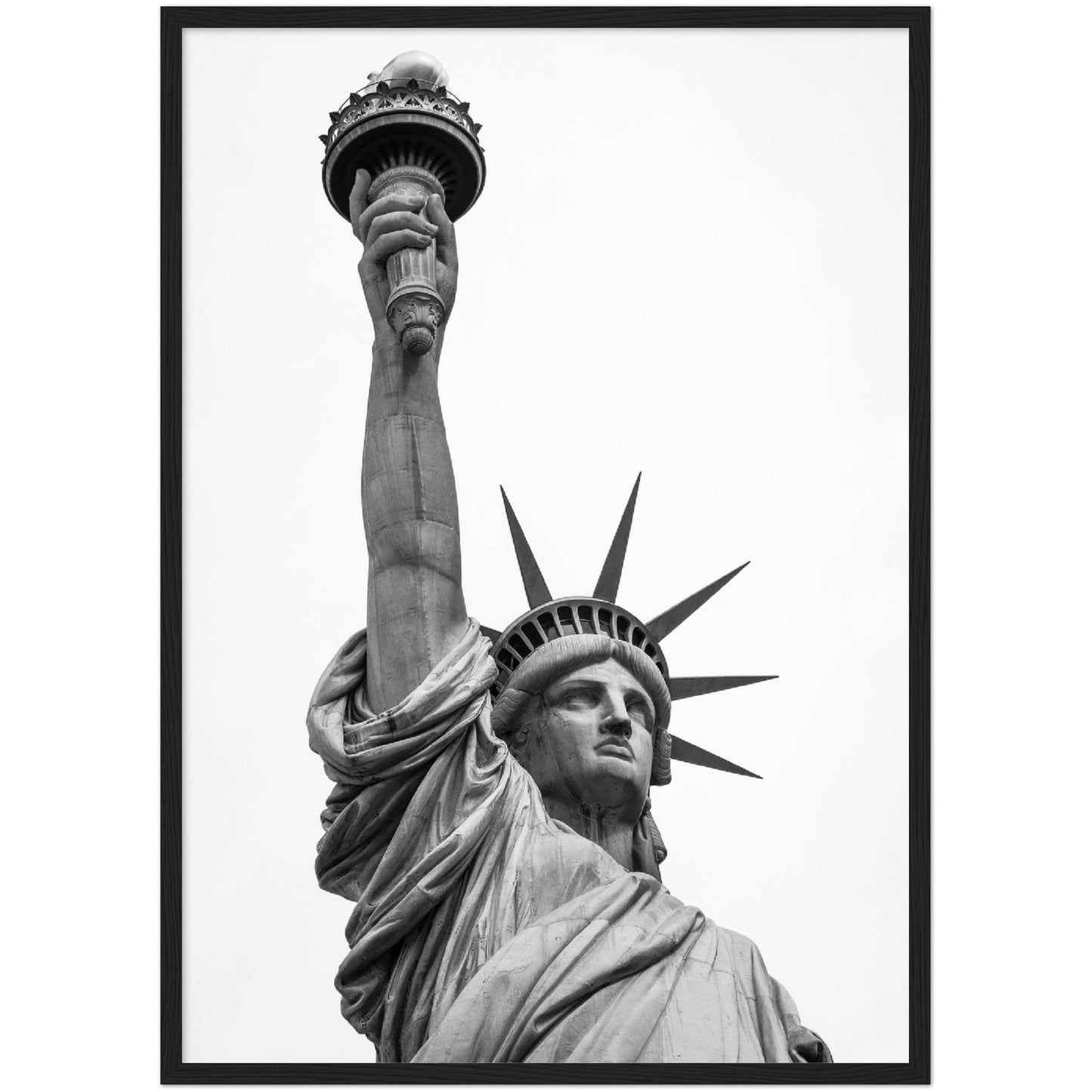 Black and White Statue of Liberty Wall Art - Luxury Art Canvas