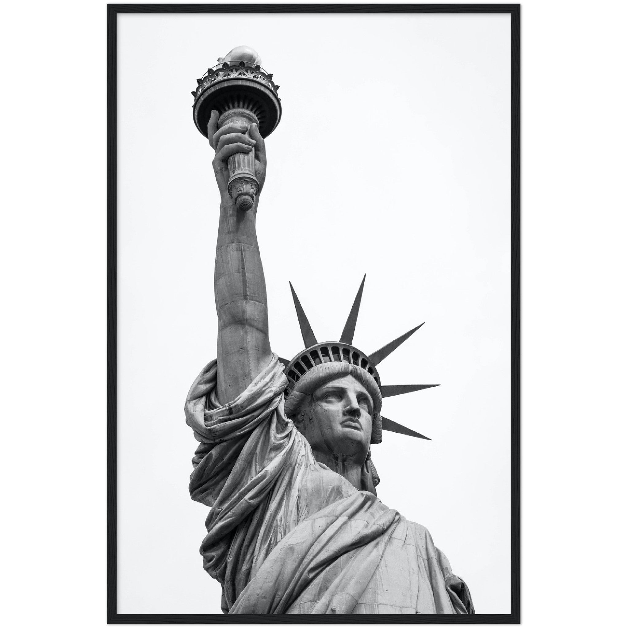 Black and White Statue of Liberty Wall Art - Luxury Art Canvas