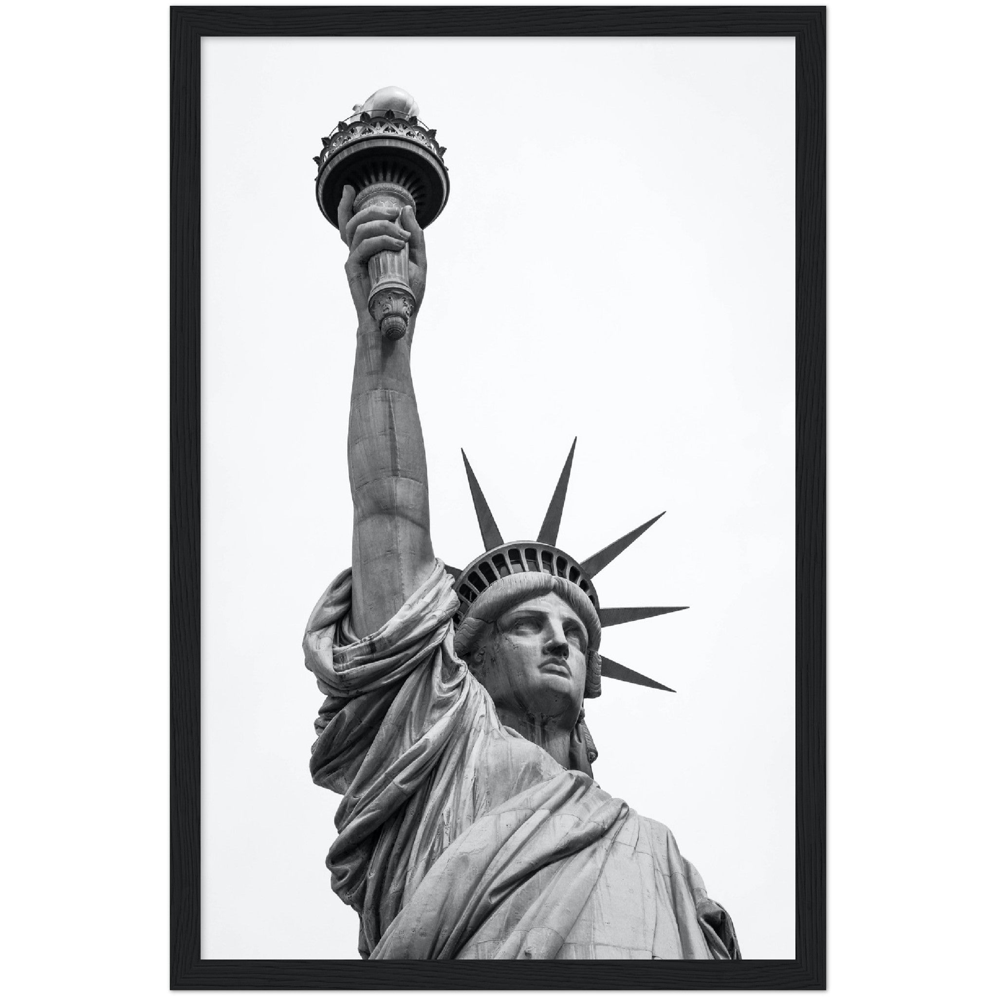 Black and White Statue of Liberty Wall Art - Luxury Art Canvas