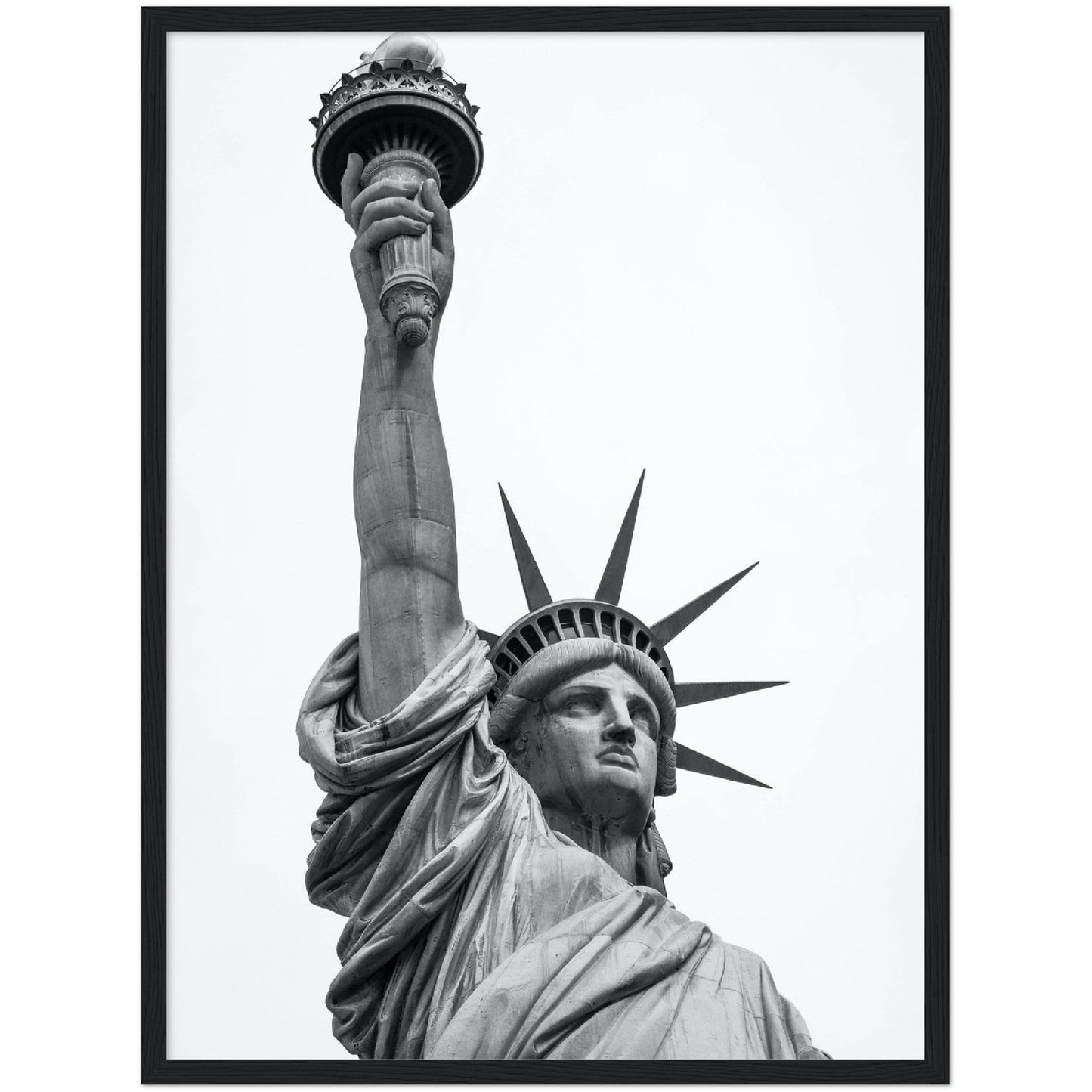 Black and White Statue of Liberty Wall Art - Luxury Art Canvas