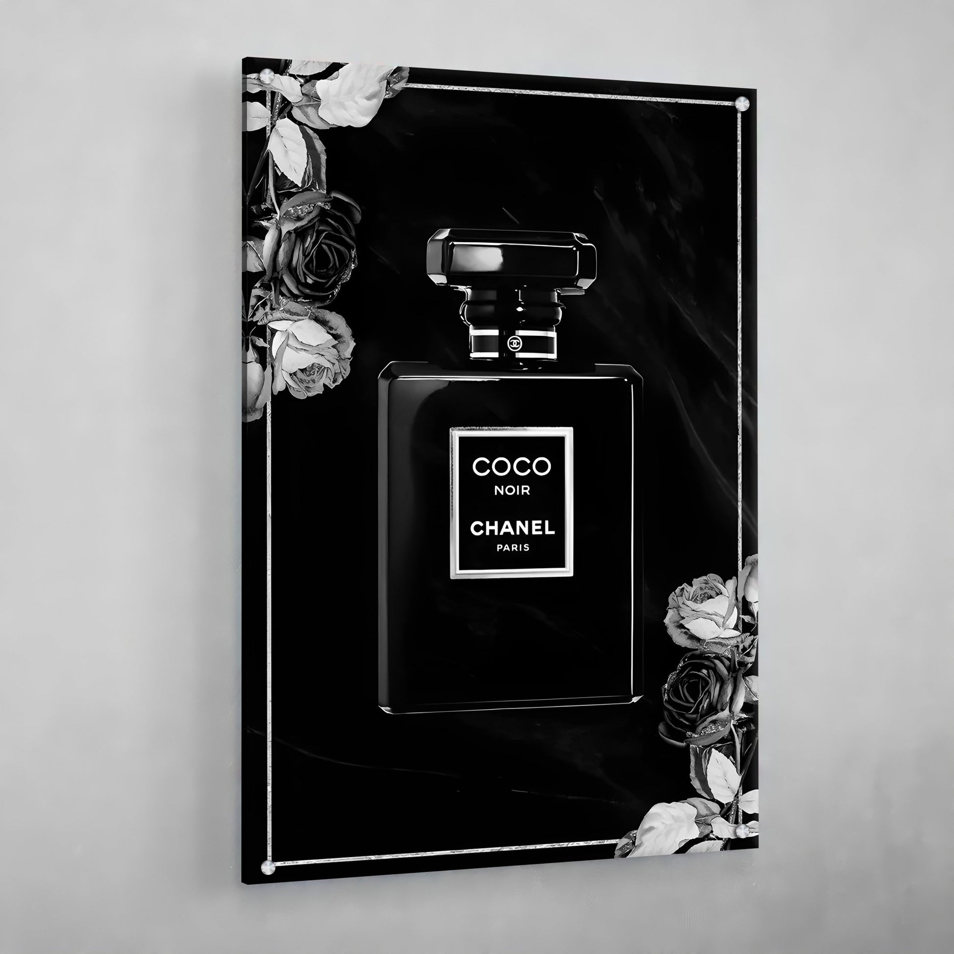 black and white chanel wall art