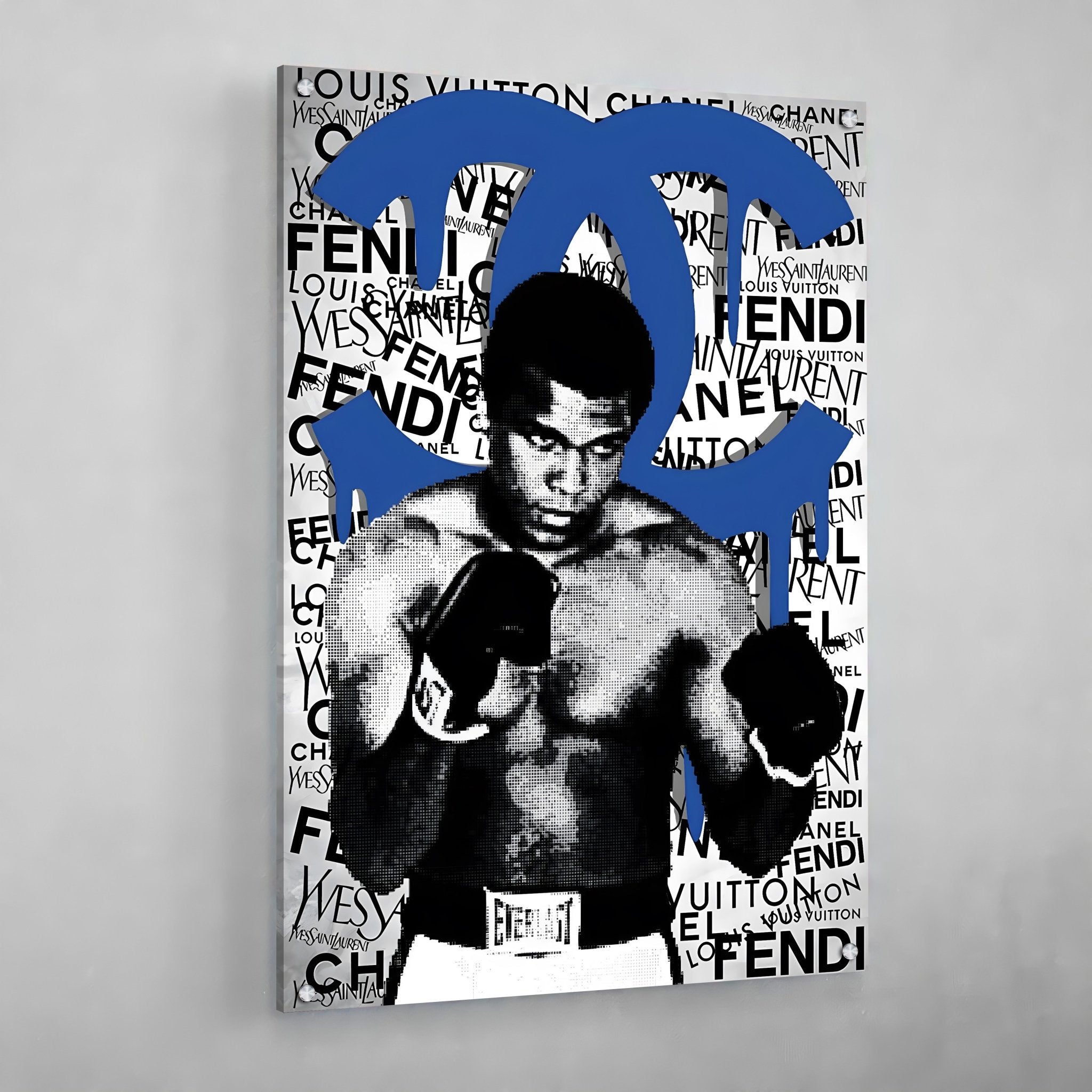 Blue Chanel Wall Art - Luxury Art Canvas