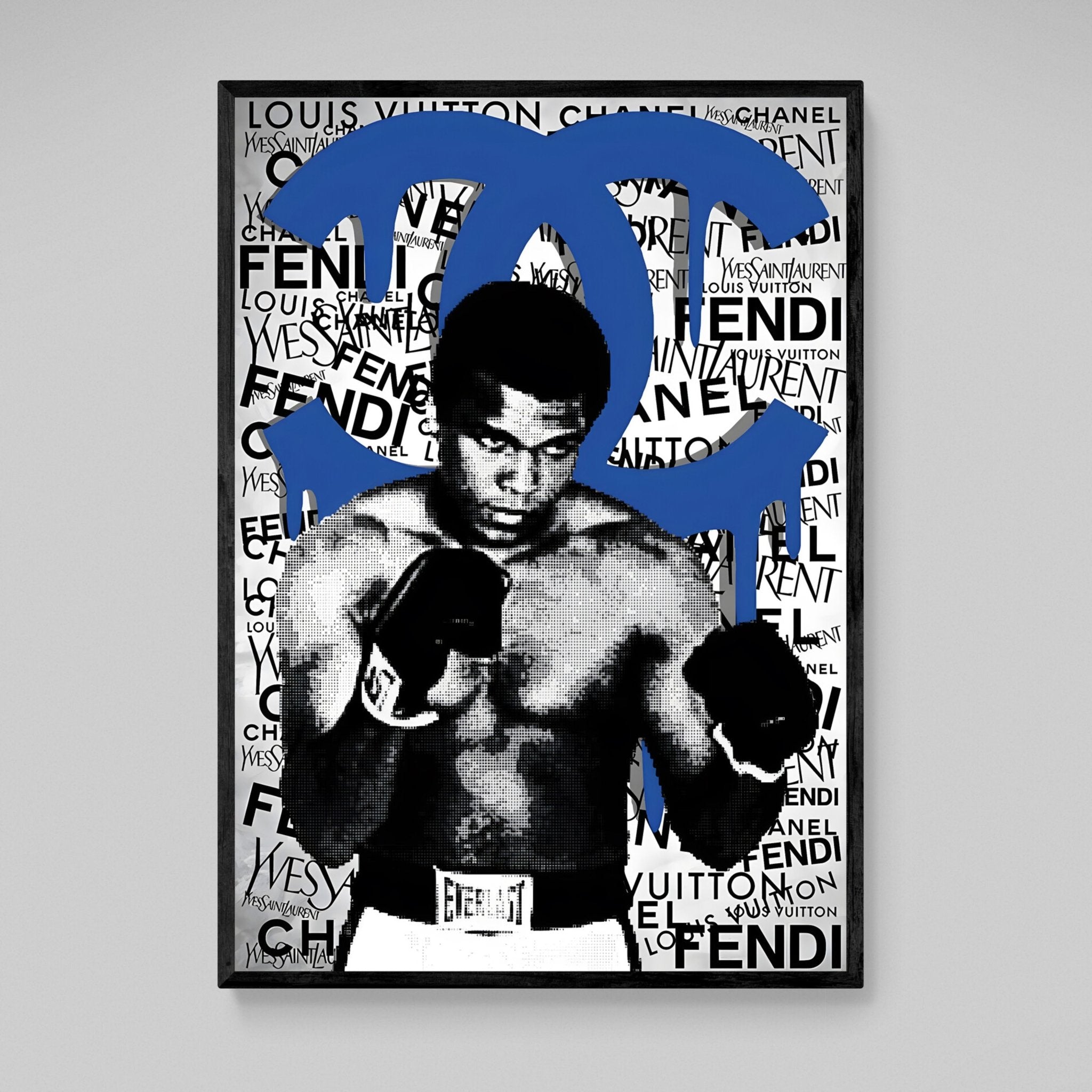 Blue Chanel Wall Art - Luxury Art Canvas