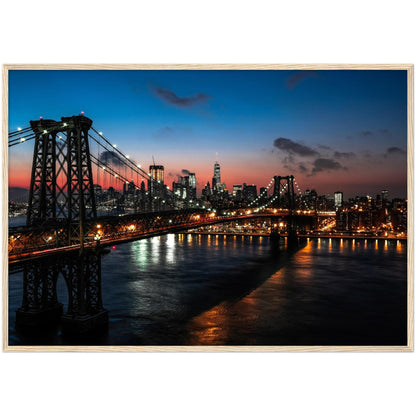 Brooklyn Bridge at Night Wall Art - Luxury Art Canvas