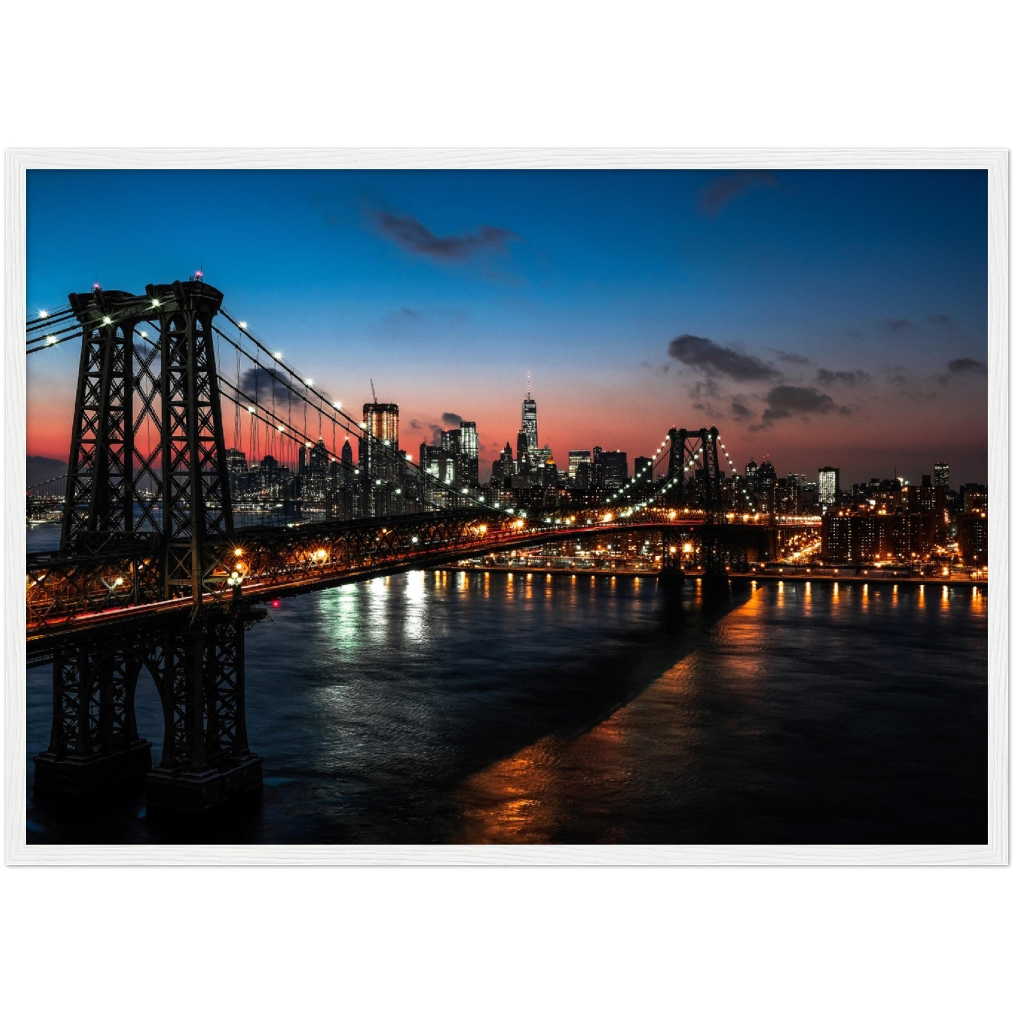 Brooklyn Bridge at Night Wall Art - Luxury Art Canvas