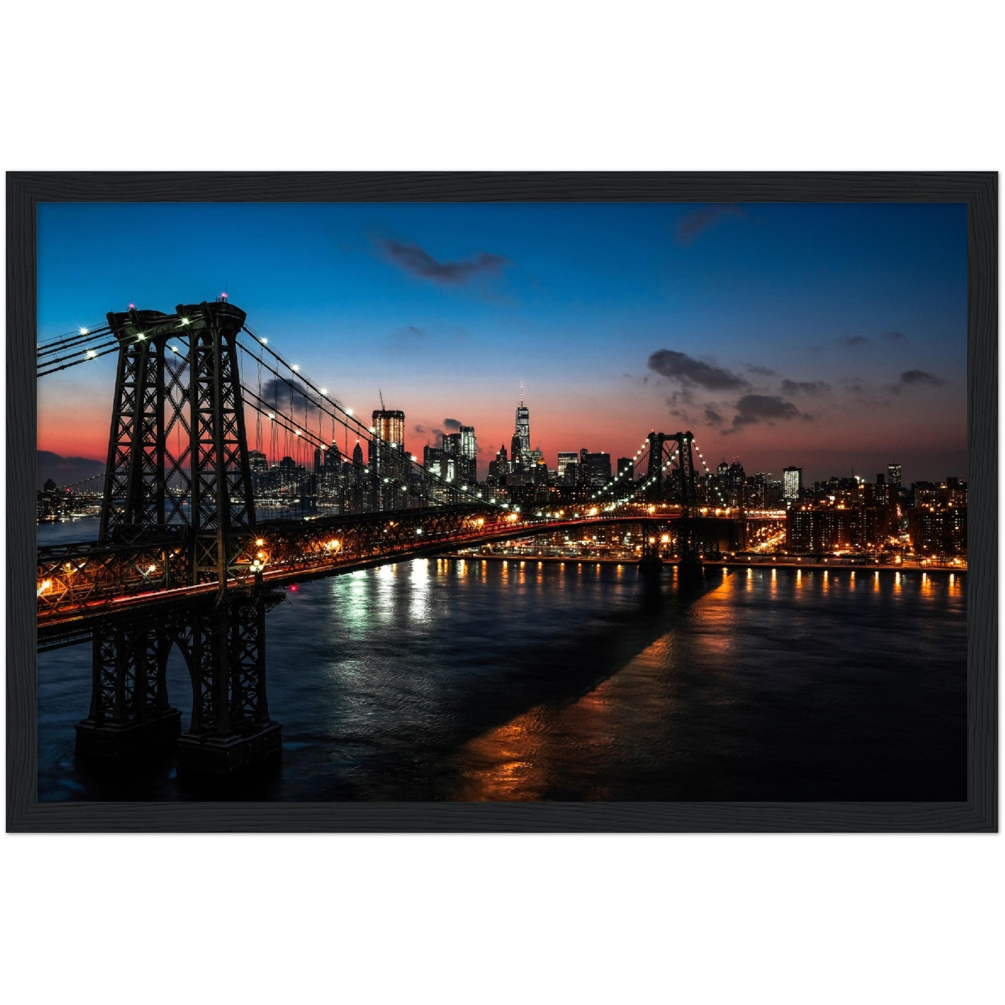 Brooklyn Bridge at Night Wall Art - Luxury Art Canvas
