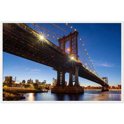 Brooklyn Bridge Lights Wall Art - Luxury Art Canvas