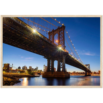 Brooklyn Bridge Lights Wall Art - Luxury Art Canvas
