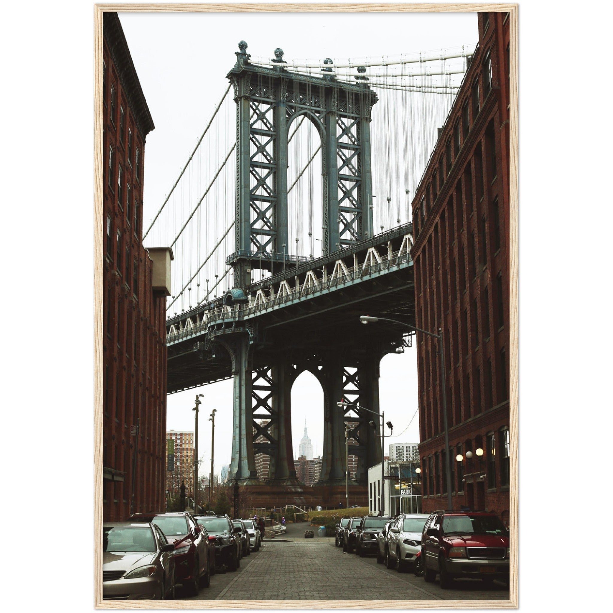 Brooklyn Bridge Street View Wall Art - Luxury Art Canvas