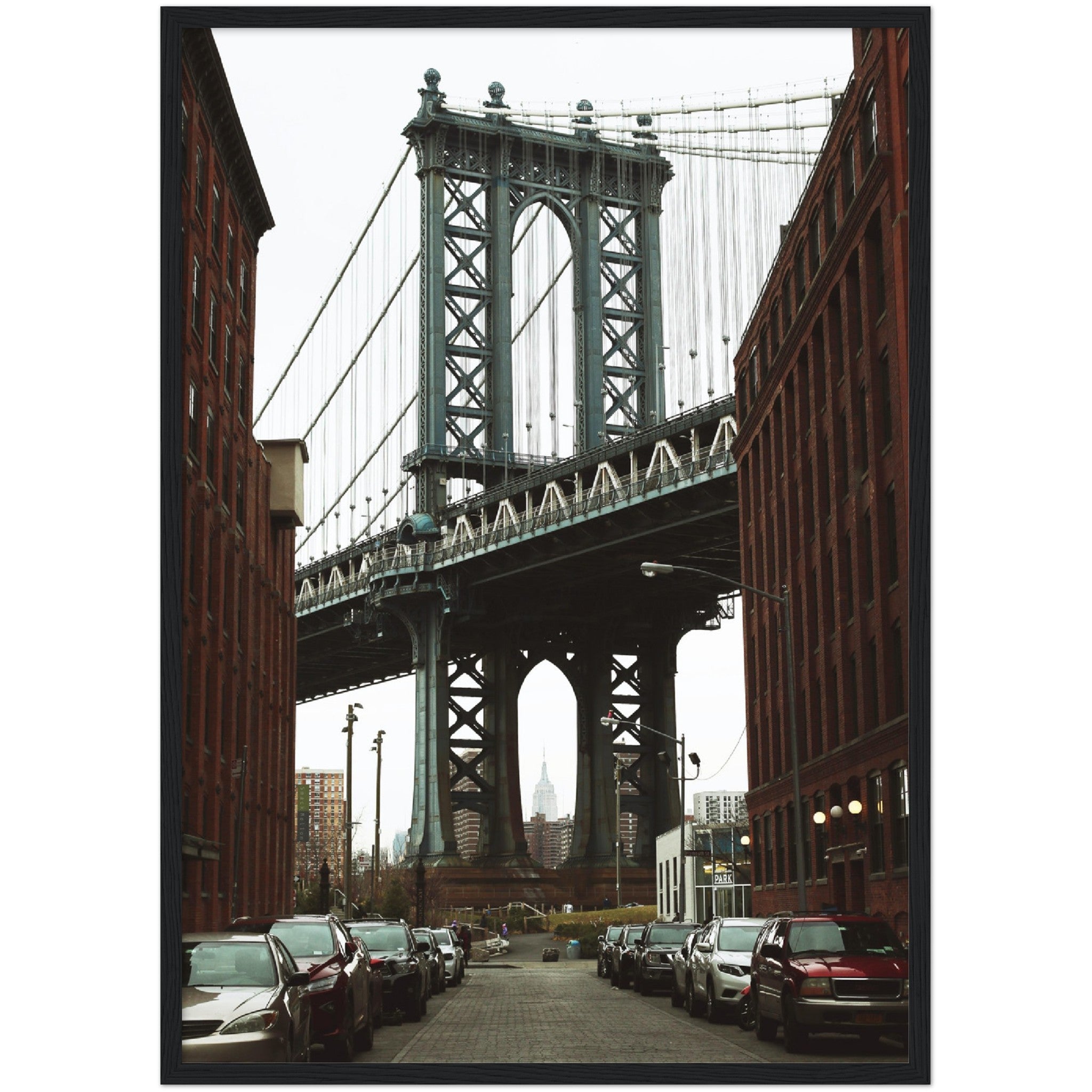 Brooklyn Bridge Street View Wall Art - Luxury Art Canvas