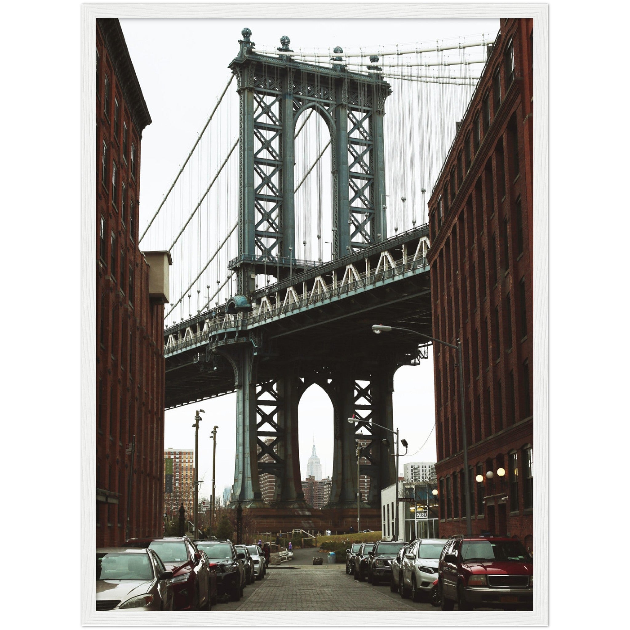Brooklyn Bridge Street View Wall Art - Luxury Art Canvas