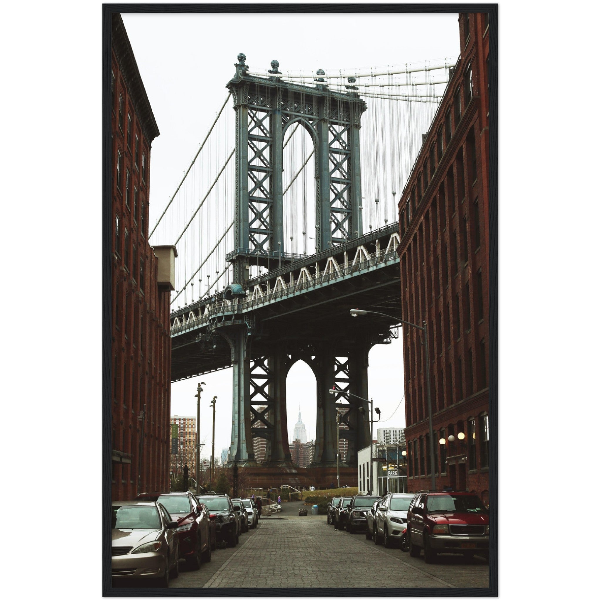 Brooklyn Bridge Street View Wall Art - Luxury Art Canvas