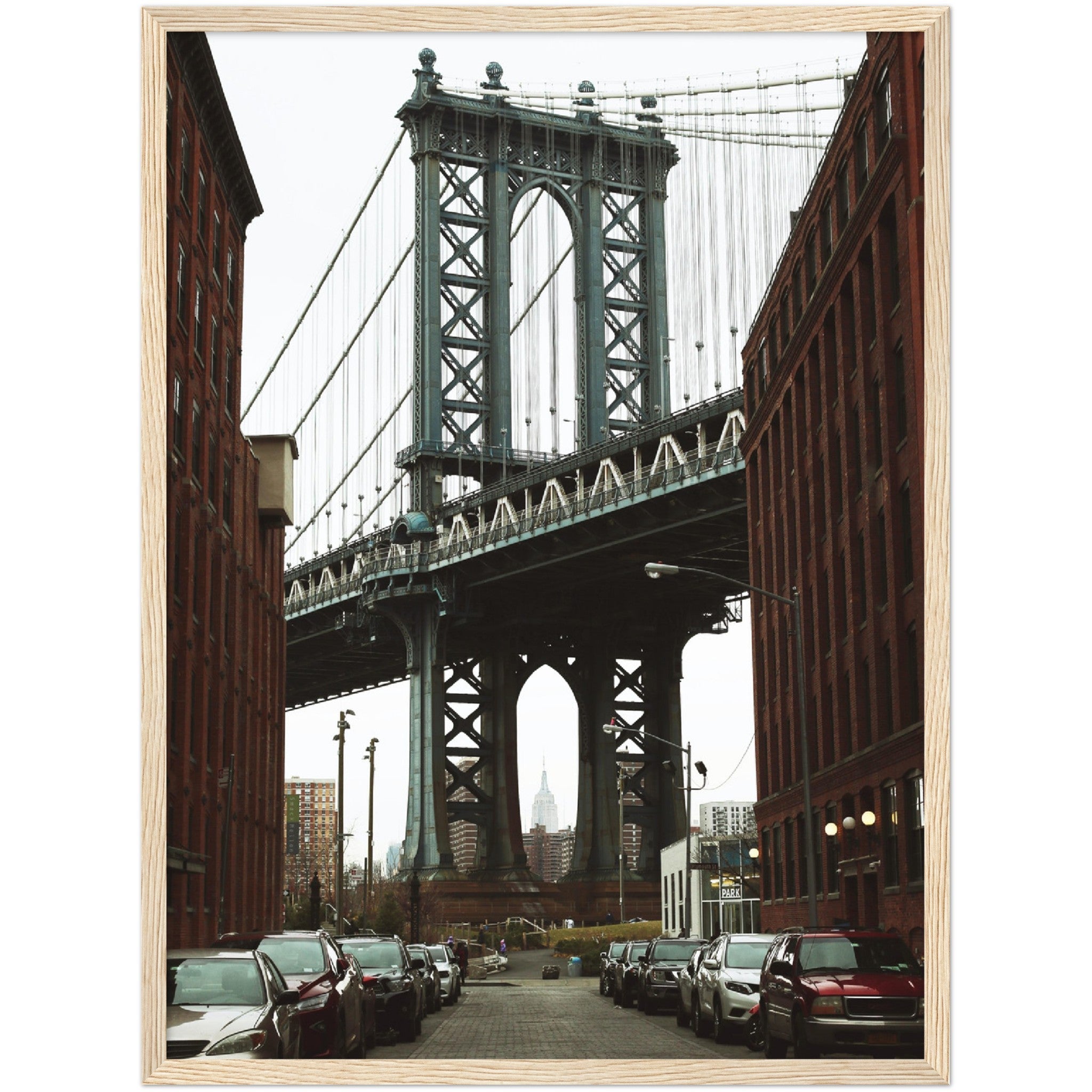 Brooklyn Bridge Street View Wall Art - Luxury Art Canvas