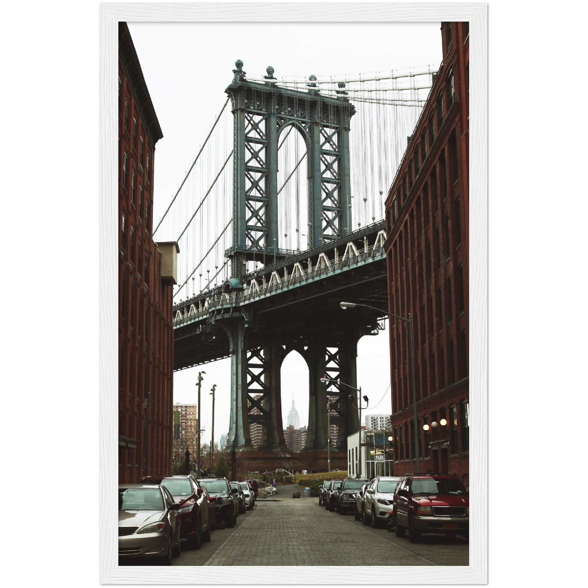 Brooklyn Bridge Street View Wall Art - Luxury Art Canvas