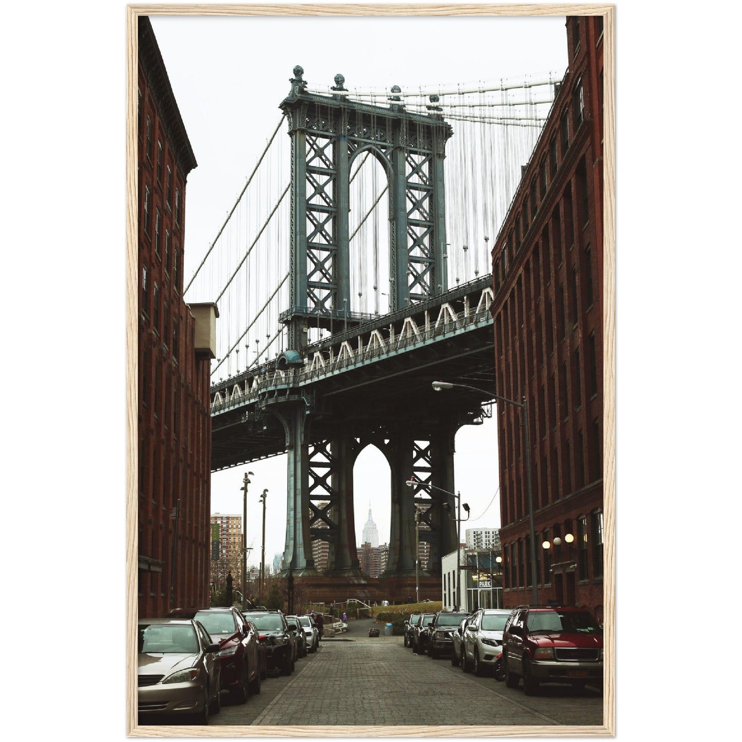 Brooklyn Bridge Street View Wall Art - Luxury Art Canvas
