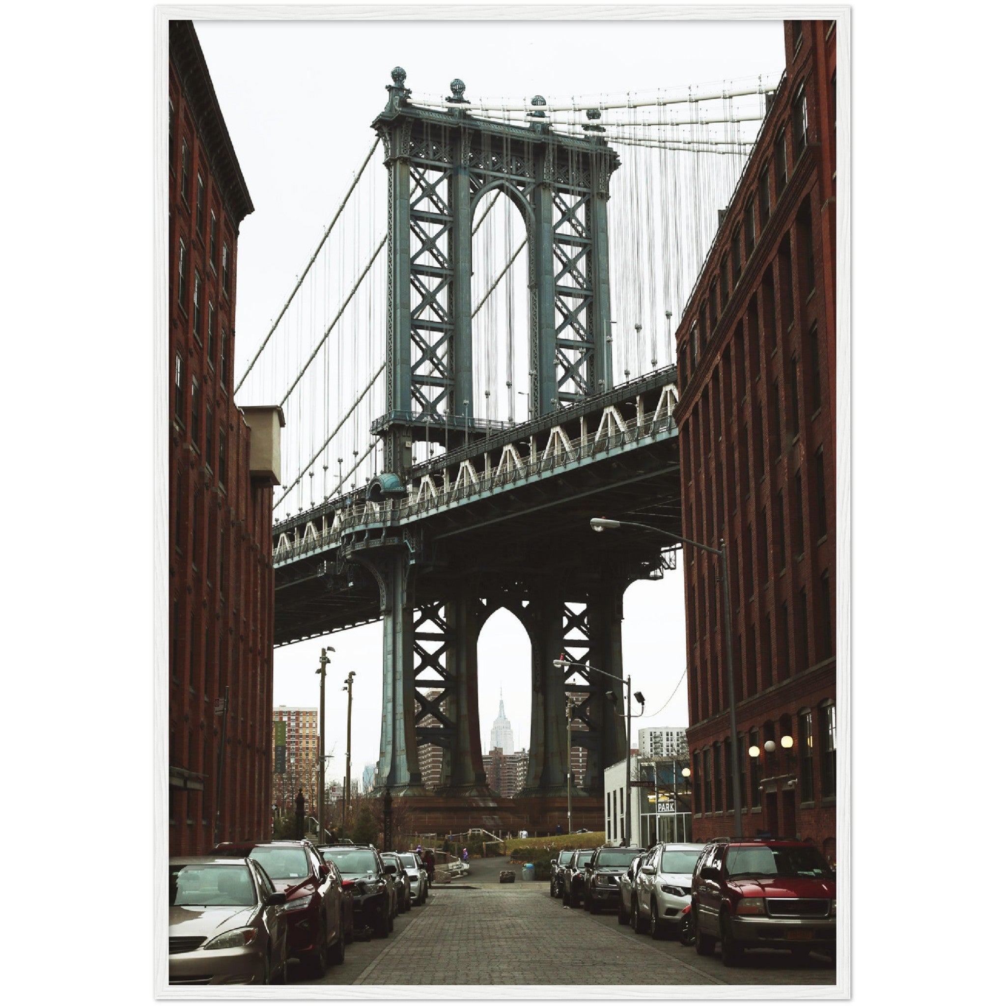 Brooklyn Bridge Street View Wall Art - Luxury Art Canvas