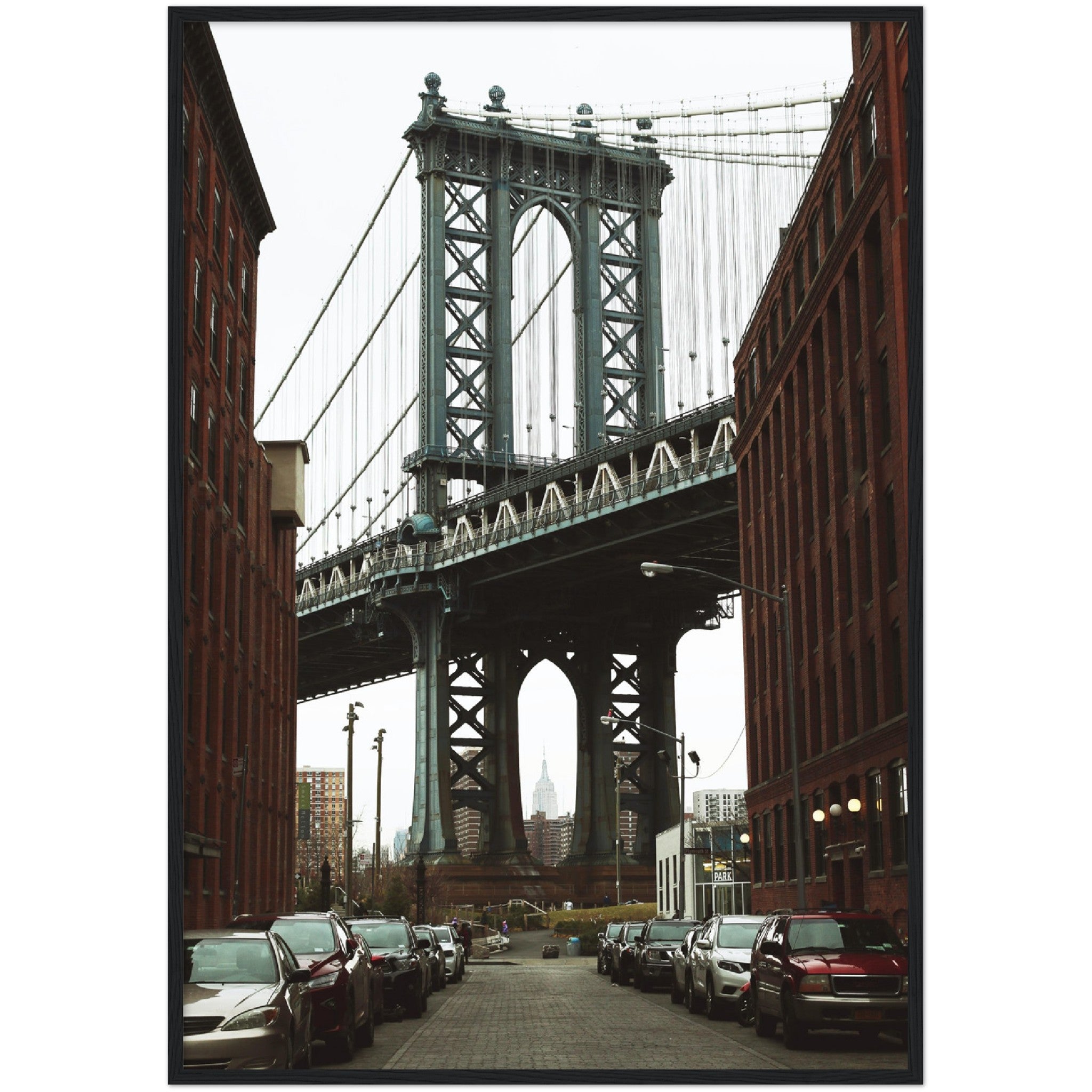 Brooklyn Bridge Street View Wall Art - Luxury Art Canvas