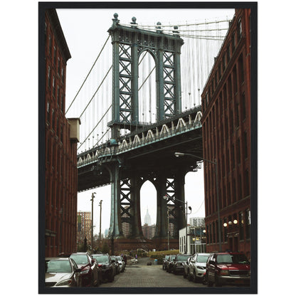 Brooklyn Bridge Street View Wall Art - Luxury Art Canvas