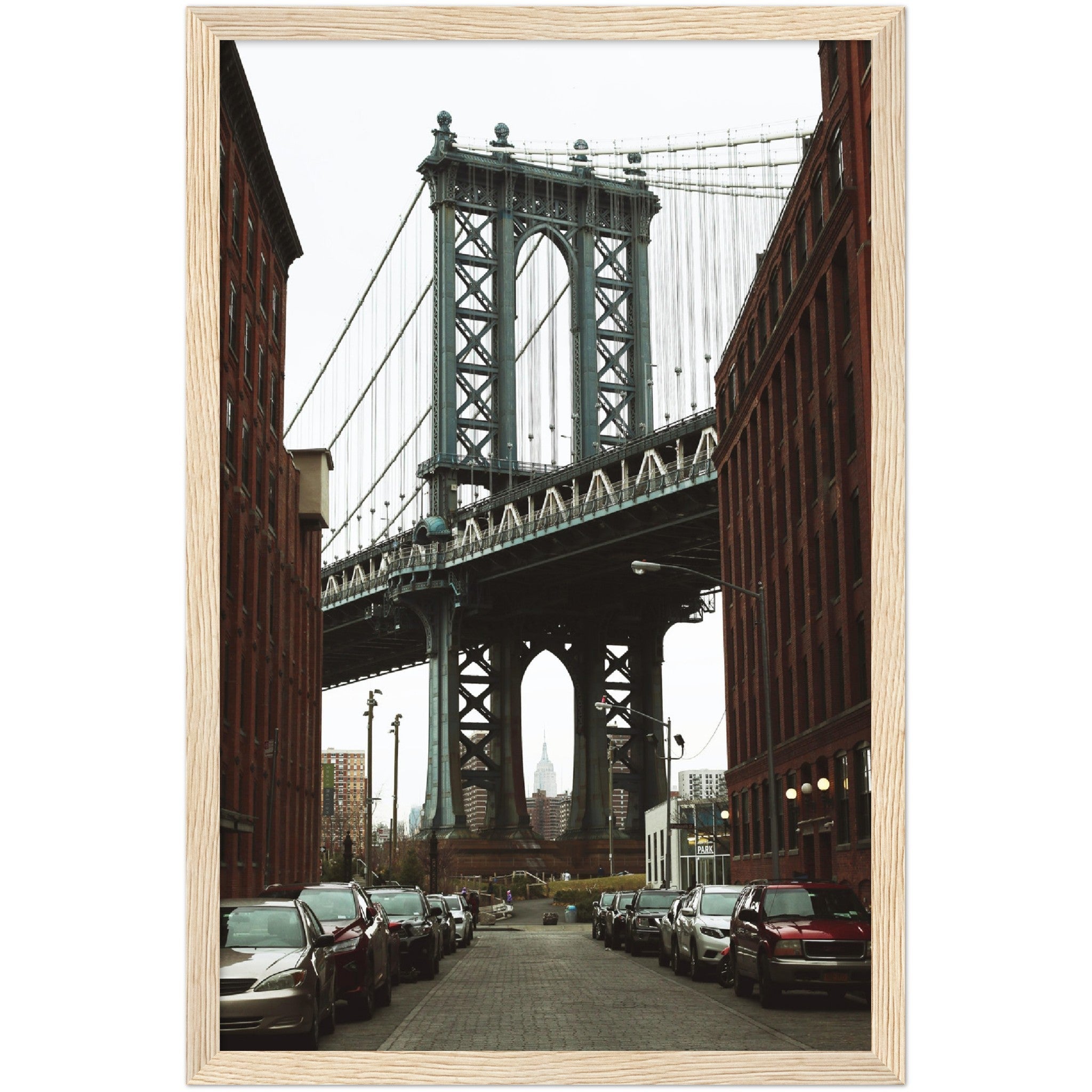 Brooklyn Bridge Street View Wall Art - Luxury Art Canvas