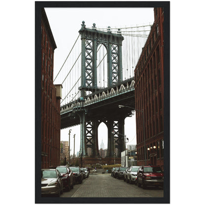 Brooklyn Bridge Street View Wall Art - Luxury Art Canvas