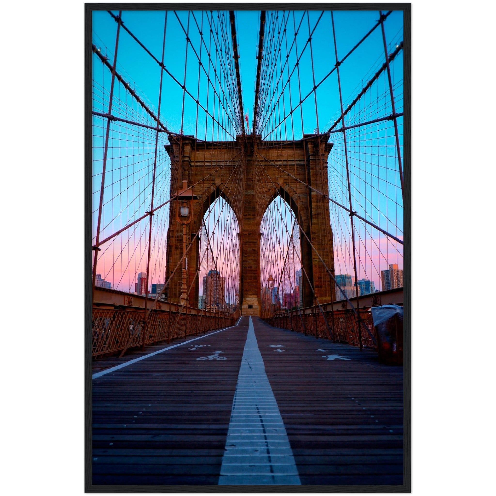 Brooklyn Bridge Sunset Wall Art - Luxury Art Canvas