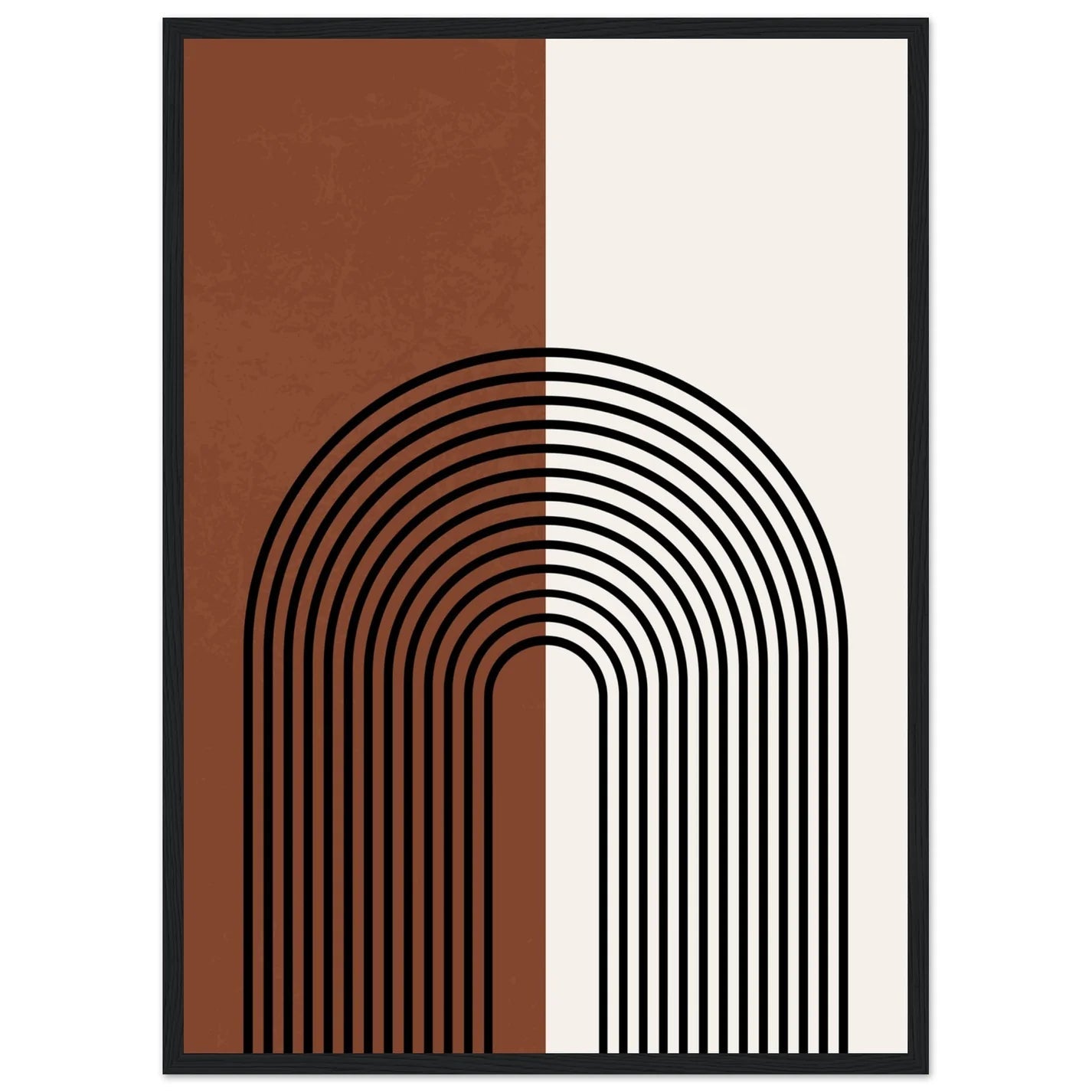 Brown and Black Minimalist Wall Art - Luxury Art Canvas