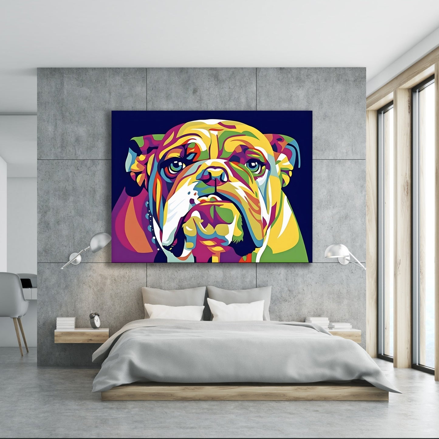 Bulldog Pop Art Canvas - Luxury Art Canvas