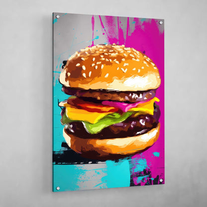 Burger Pop Art Canvas - Luxury Art Canvas